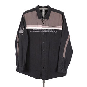 Harley-Davidson Motorcycles Men's Shirt SZ 2XL Embroidered Logo Spell-Out Biker